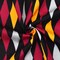 Red-Black-Multi Diamond Printed Stretch Cotton Spandex Twill Sateen Fabric By the Yard